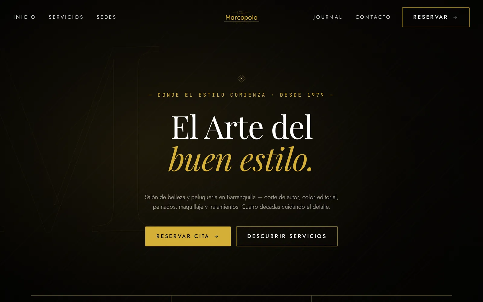 Peluquería Marcopolo — sitio que diseñé y desarrollé
